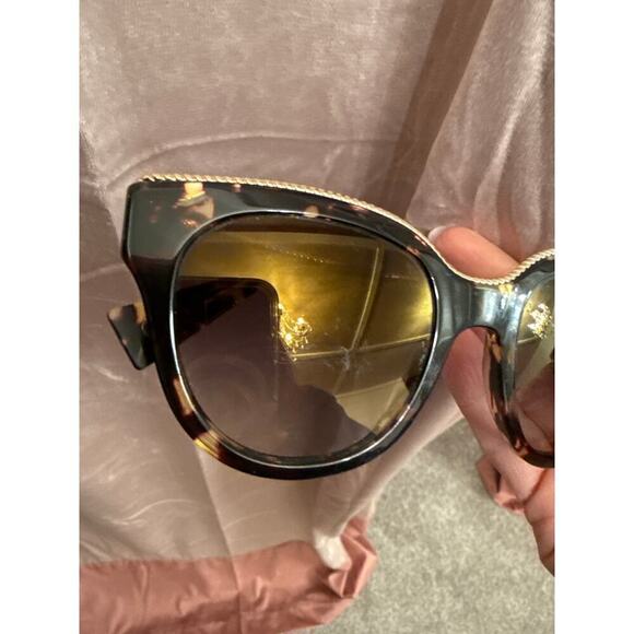 Marc Jacobs Brown Tortoise Gradient 165/S Twisted Temple Cat Eye Sunglasses